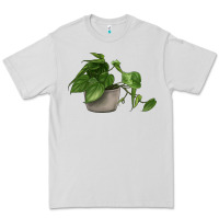 Dove Grey Philodendron Premium Tee - LillyAllenDesigns
