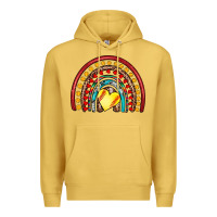 Antique Gold softball rainbow Premium Hoodie - Artiststas