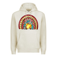 Oatmeal Heather softball rainbow Premium Hoodie - Artiststas