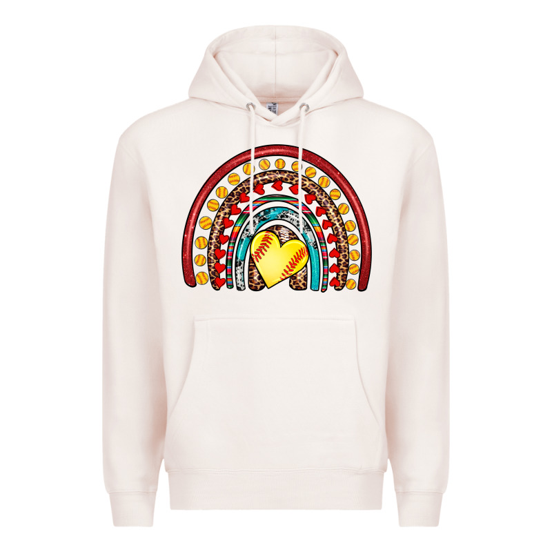 Softball Rainbow Premium Hoodie by Artiststas | Teevron