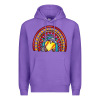 Purple softball rainbow Premium Hoodie - Artiststas