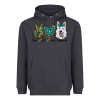 Smoke peace love white sepherd Heavyweight Hoodie - RanaPortraitStore