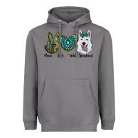 Storm peace love white sepherd Heavyweight Hoodie - RanaPortraitStore