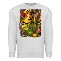 Dove Grey steppin'  into juneteenth Premium Sweatshirt - HRA Design Shop