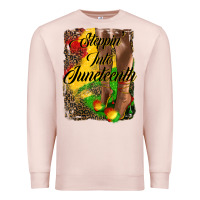Pale Pink steppin'  into juneteenth Premium Sweatshirt - HRA Design Shop