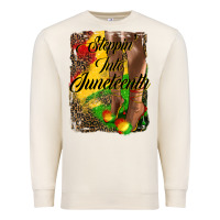 Sandshell steppin'  into juneteenth Premium Sweatshirt - HRA Design Shop