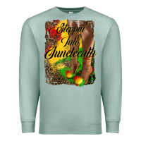 Seafoam steppin'  into juneteenth Premium Sweatshirt - HRA Design Shop