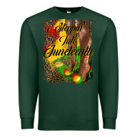 Sports Green steppin'  into juneteenth Premium Sweatshirt - HRA Design Shop
