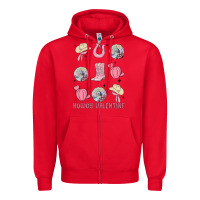Red howdy valentine Zipper Hoodie - MaliasSmallBusiness