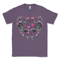 Lavender valentines day skeleton Classic Tee - MaliasSmallBusiness