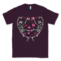Plum valentines day skeleton Classic Tee - MaliasSmallBusiness