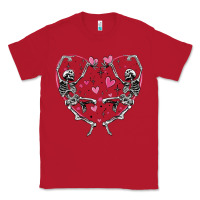 Red valentines day skeleton Classic Tee - MaliasSmallBusiness