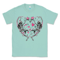 Seafoam valentines day skeleton Classic Tee - MaliasSmallBusiness