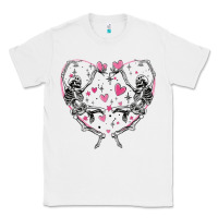 White valentines day skeleton Classic Tee - MaliasSmallBusiness