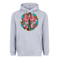 Heather Grey western crocin Heavyweight Hoodie - texasbilliewilder