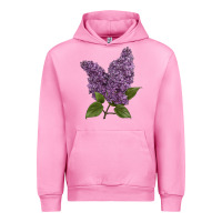 Fuchsia Pink Purple Lilac Flower Illustrations Urban Hoodie - LillyAllenDesigns