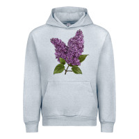 Heather Grey Purple Lilac Flower Illustrations Urban Hoodie - LillyAllenDesigns