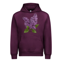 Mauve Wine Purple Lilac Flower Illustrations Urban Hoodie - LillyAllenDesigns