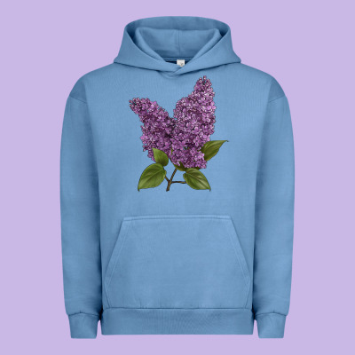 Purple Lilac Flower Illustrations Urban Hoodie Designed By Lillyallendesigns