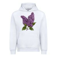 White Purple Lilac Flower Illustrations Urban Hoodie - LillyAllenDesigns