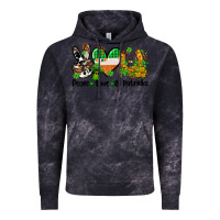 Cloud Black peace love st patricks Vintage Hoodie - AdoDesignShop