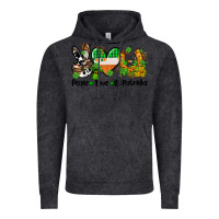 Vintage Black peace love st patricks Vintage Hoodie - AdoDesignShop