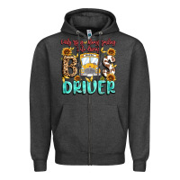 Charcoal Heather early rising always smiling safe driving bus drive Zipper Hoodie - MaliasSmallBusiness