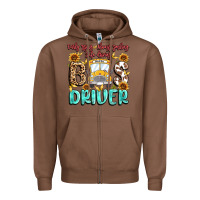 Chestnut early rising always smiling safe driving bus drive Zipper Hoodie - MaliasSmallBusiness