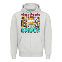 Dove Grey early rising always smiling safe driving bus drive Zipper Hoodie - MaliasSmallBusiness