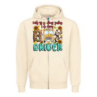 Sandshell early rising always smiling safe driving bus drive Zipper Hoodie - MaliasSmallBusiness