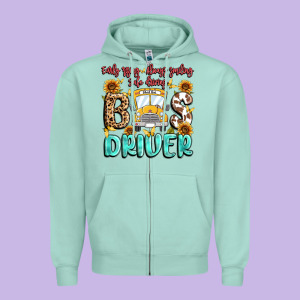 Early Rising Always Smiling Safe Driving Bus Drive Zipper Hoodie Designed By Maliassmallbusiness