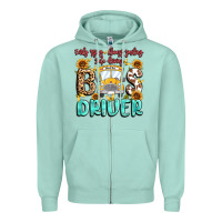 Seafoam early rising always smiling safe driving bus drive Zipper Hoodie - MaliasSmallBusiness
