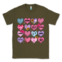 Army Green valentines candy hearts Classic Tee - MaliasSmallBusiness