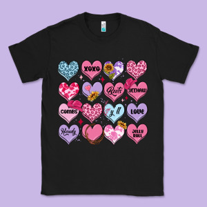 Valentines Candy Hearts Classic Tee Designed By Maliassmallbusiness