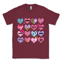 Burgundy valentines candy hearts Classic Tee - MaliasSmallBusiness