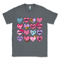 Charcoal Heather valentines candy hearts Classic Tee - MaliasSmallBusiness