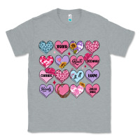 Heather Grey valentines candy hearts Classic Tee - MaliasSmallBusiness