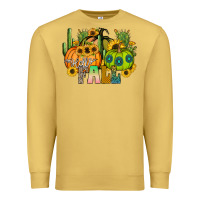 Antique Gold hello fall Premium Sweatshirt - CowhideDigitalArt