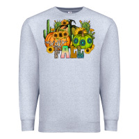 Heather Grey hello fall Premium Sweatshirt - CowhideDigitalArt