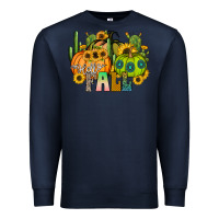 Navy hello fall Premium Sweatshirt - CowhideDigitalArt