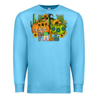 Ocean Blue hello fall Premium Sweatshirt - CowhideDigitalArt