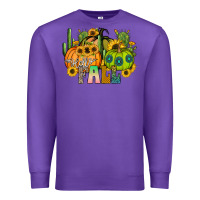 Purple hello fall Premium Sweatshirt - CowhideDigitalArt