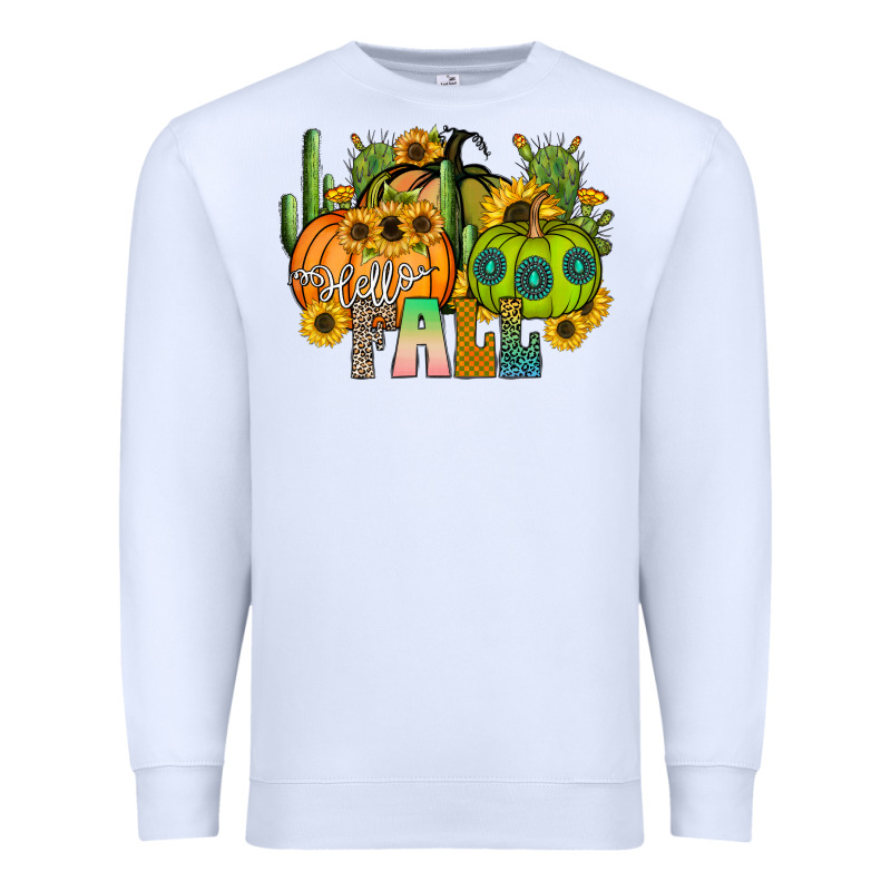 Hello Fall Premium Sweatshirt by CowhideDigitalArt | Teevron