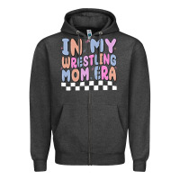Charcoal Heather in my wrestling mom era Zipper Hoodie - MaliasSmallBusiness