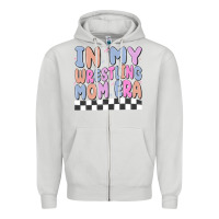 Dove Grey in my wrestling mom era Zipper Hoodie - MaliasSmallBusiness