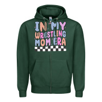 Sports Green in my wrestling mom era Zipper Hoodie - MaliasSmallBusiness