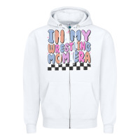 White in my wrestling mom era Zipper Hoodie - MaliasSmallBusiness