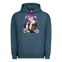 Pigment Midnight Navy funny halloween lamb Urban Hoodie - Jasminsmagicworld