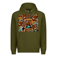 Army Green football tumbler Premium Hoodie - Artiststas