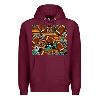 Burgundy football tumbler Premium Hoodie - Artiststas